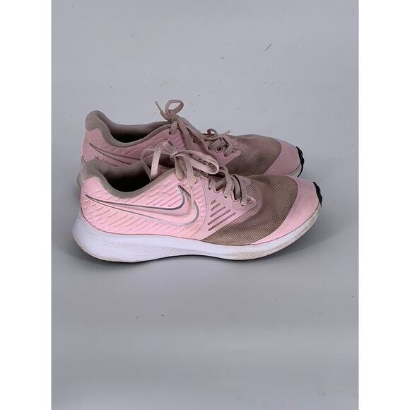 NIKE Girls' Light Pink Star Runner Mesh Active Sneakers SZ 6.5Y - Picture 3 of 13